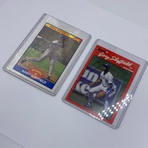 Gary Sheffield 1989 Score Rookie Card & Donruss90 Baseball MLB Milwaukee Brewers